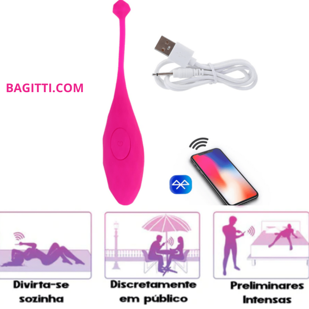 Vibrador feminino ponto g via bluetooth - bagitti.com